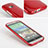 Custodia Silicone Morbida Lucido per HTC One M8 Rosso