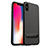 Custodia Silicone Morbida Spigato con Supporto per Apple iPhone Xs Nero