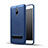 Custodia Silicone Morbida Spigato con Supporto per Huawei Mate 9 Pro Blu