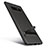 Custodia Silicone Morbida Spigato con Supporto per Samsung Galaxy Note 8 Duos N950F Nero