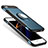 Custodia Silicone Opaca con Anello Supporto per Apple iPhone 5 Blu