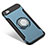 Custodia Silicone Opaca con Anello Supporto per Apple iPhone 5 Blu