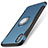 Custodia Silicone Opaca con Anello Supporto per Apple iPhone X Blu