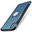 Custodia Silicone Opaca con Anello Supporto per Apple iPhone Xs Blu