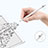 Custodia Silicone Protettivo Cappuccio Pennino Cover Cavo Holder Anti-perso P01 per Apple Pencil Bianco