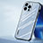 Custodia Silicone Specchio Laterale Cover AT1 per Apple iPhone 13 Pro Max Cielo Blu