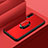 Custodia Silicone Specchio Laterale Cover con Anello Supporto per Huawei P30 Rosso