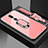 Custodia Silicone Specchio Laterale Cover con Anello Supporto per Oppo A9 Oro Rosa