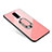 Custodia Silicone Specchio Laterale Cover con Anello Supporto per Samsung Galaxy A6 Plus Oro Rosa