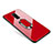 Custodia Silicone Specchio Laterale Cover con Anello Supporto per Samsung Galaxy A6 Plus Rosso