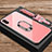 Custodia Silicone Specchio Laterale Cover con Anello Supporto per Xiaomi Mi 8 Pro Global Version Oro Rosa