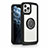 Custodia Silicone Specchio Laterale Cover con Magnetico Anello Supporto N01 per Apple iPhone 12 Pro Max