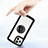Custodia Silicone Specchio Laterale Cover con Magnetico Anello Supporto N01 per Apple iPhone 12 Pro Max