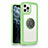 Custodia Silicone Specchio Laterale Cover con Magnetico Anello Supporto N01 per Apple iPhone 12 Pro Max Verde Pastello