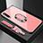 Custodia Silicone Specchio Laterale Cover con Magnetico Anello Supporto per Huawei Enjoy 10S Rosa