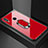 Custodia Silicone Specchio Laterale Cover con Magnetico Anello Supporto per Huawei Honor 8X Rosso