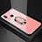 Custodia Silicone Specchio Laterale Cover con Magnetico Anello Supporto per Huawei P20 Lite Oro Rosa