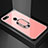 Custodia Silicone Specchio Laterale Cover con Magnetico Anello Supporto per Huawei Y6 Prime (2018) Oro Rosa