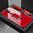 Custodia Silicone Specchio Laterale Cover con Magnetico Anello Supporto per Oppo A9 (2020) Rosso