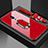 Custodia Silicone Specchio Laterale Cover con Magnetico Anello Supporto per Oppo Realme X Rosso