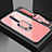 Custodia Silicone Specchio Laterale Cover con Magnetico Anello Supporto per Oppo Reno2 Rosa