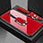 Custodia Silicone Specchio Laterale Cover con Magnetico Anello Supporto per Oppo Reno2 Rosso