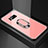 Custodia Silicone Specchio Laterale Cover con Magnetico Anello Supporto per Samsung Galaxy S8 Oro Rosa