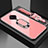 Custodia Silicone Specchio Laterale Cover con Magnetico Anello Supporto per Vivo X50 Lite Rosa