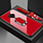 Custodia Silicone Specchio Laterale Cover con Magnetico Anello Supporto per Vivo X50 Lite Rosso