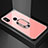 Custodia Silicone Specchio Laterale Cover con Magnetico Anello Supporto per Xiaomi Mi 8 Oro Rosa
