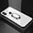 Custodia Silicone Specchio Laterale Cover con Magnetico Anello Supporto per Xiaomi Mi Max 3 Bianco