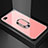 Custodia Silicone Specchio Laterale Cover con Magnetico Anello Supporto per Xiaomi Redmi Go Oro Rosa