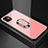 Custodia Silicone Specchio Laterale Cover con Magnetico Anello Supporto T01 per Apple iPhone 11