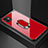 Custodia Silicone Specchio Laterale Cover con Magnetico Anello Supporto T01 per Apple iPhone 11 Rosso