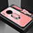 Custodia Silicone Specchio Laterale Cover con Magnetico Anello Supporto T01 per Huawei Mate 30 5G Rosa