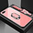 Custodia Silicone Specchio Laterale Cover con Magnetico Anello Supporto T02 per Oppo K1 Rosa