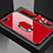 Custodia Silicone Specchio Laterale Cover con Magnetico Anello Supporto T02 per Oppo RX17 Neo Rosso
