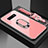 Custodia Silicone Specchio Laterale Cover con Magnetico Anello Supporto T02 per Samsung Galaxy S10e Oro Rosa