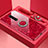 Custodia Silicone Specchio Laterale Cover con Magnetico Anello Supporto T02 per Xiaomi Redmi K20 Pro Rosso