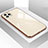 Custodia Silicone Specchio Laterale Cover M01 per Apple iPhone 11 Pro Max Oro