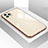 Custodia Silicone Specchio Laterale Cover M01 per Apple iPhone 11 Pro Oro