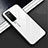 Custodia Silicone Specchio Laterale Cover M01 per Huawei Honor Play4 5G Bianco