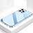 Custodia Silicone Specchio Laterale Cover M05 per Apple iPhone 13 Pro Max Blu