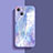 Custodia Silicone Specchio Laterale Cover M05 per Apple iPhone 14 Plus Viola