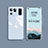 Custodia Silicone Specchio Laterale Cover M05 per Xiaomi Mi 11 Ultra 5G Azzurro