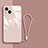 Custodia Silicone Specchio Laterale Cover M08 per Apple iPhone 13 Mini Oro Rosa