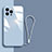 Custodia Silicone Specchio Laterale Cover M08 per Apple iPhone 13 Pro Max Blu