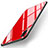 Custodia Silicone Specchio Laterale Cover per Huawei P20 Rosso