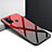 Custodia Silicone Specchio Laterale Cover per Oppo A32 Rosso