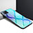 Custodia Silicone Specchio Laterale Cover per Oppo A72 5G Ciano